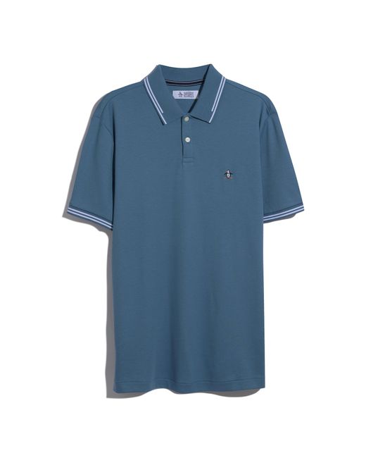 Original Penguin Icons Tipped Polo Shirt In Copen Blue for men