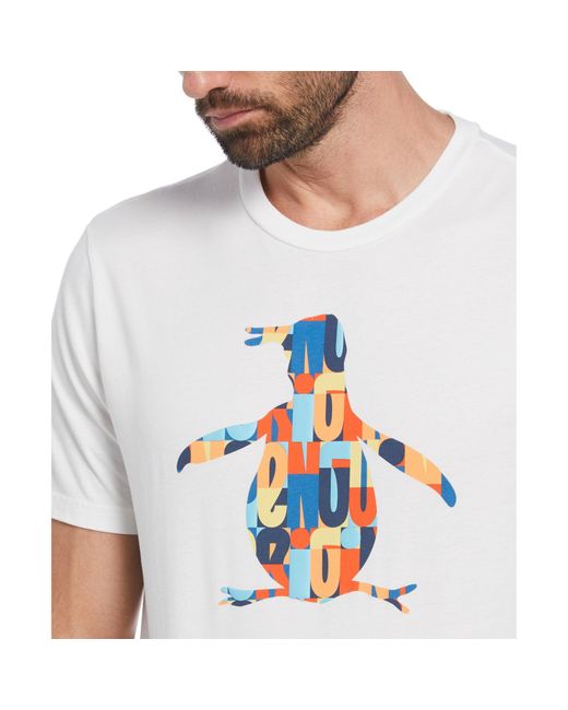Original Penguin White Pete Graphic Short Sleeve T-shirt for men