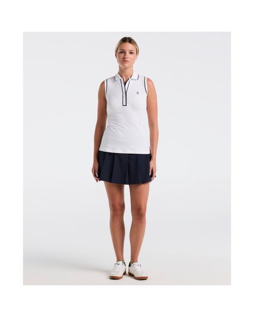 Original Penguin Women's Veronica Sleeveless Golf Polo In Bright White for men