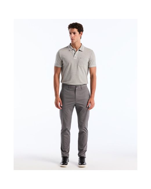 Original Penguin Gray Slim Fit Chinos In Castlerock for men