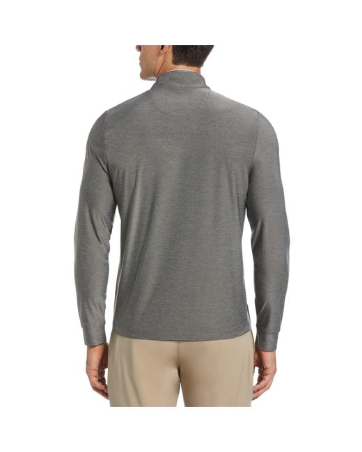 Original Penguin 1/4 Zip Technical Earl Golf Sweatshirt In Quiet Gray Heather for men
