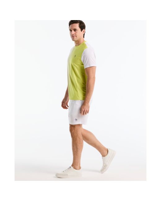 Original Penguin Green Vertical Ombre Tennis T-shirt In Sulphur Spring for men