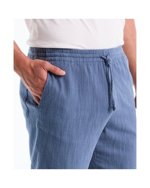 Original Penguin Blue Textured Dobby Shorts In Sargasso Sea for men