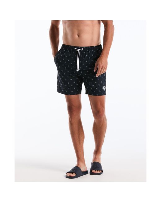 Original Penguin Multicolor Re-pete Swim Shorts In Dark Sapphire for men