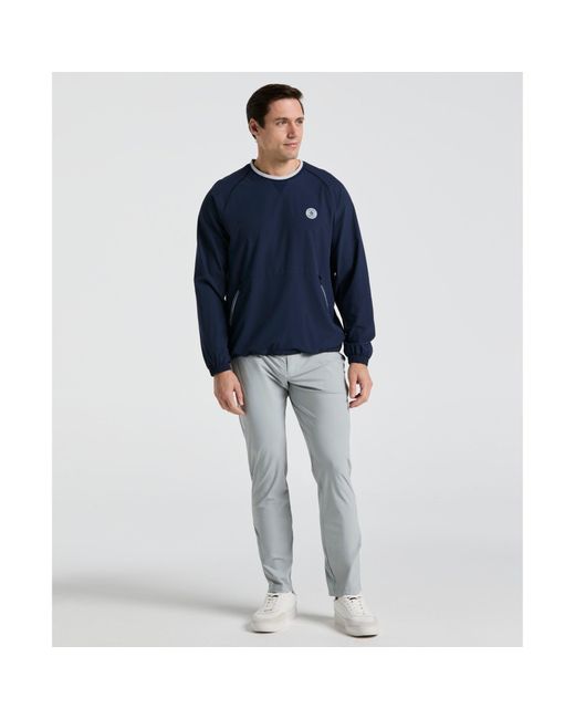 Original Penguin Blue Lightweight Ventilated Overhead Golf Jacket In Black Iris for men