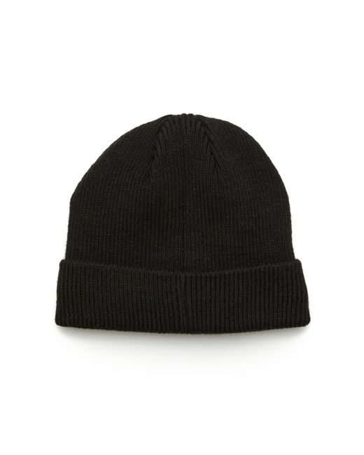Original Penguin Black Cuffed Beanie In Caviar for men