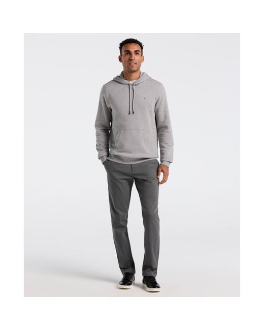 Original Penguin Gray Rain Heather Organic Fleece Hoodie for men