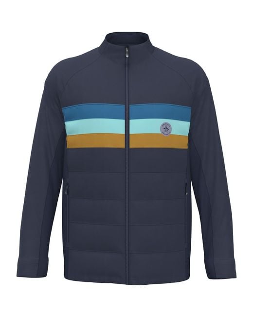 Original Penguin Synthetic Insulated 70's Golf Jacket in Black Iris