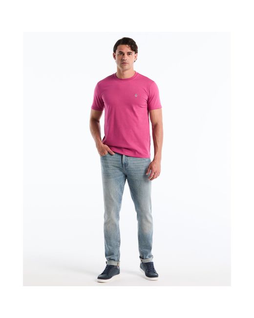 Original Penguin Pink Sticker Pete Logo T-shirt In Magenta Haze for men