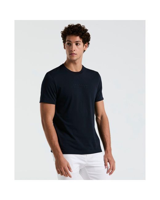 Original Penguin Blue Hd Tonal Logo T-shirt In Dark Sapphire for men