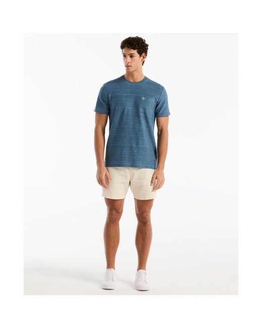 Original Penguin Space Dyed Slub T-shirt In Copen Blue for men