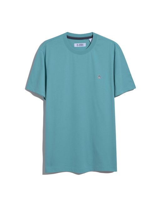Original Penguin Blue Sticker Pete Logo T-shirt In Aquarelle for men