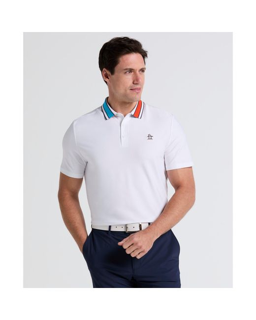 Original Penguin Pete's 70's Earl Golf Polo In Bright White for men