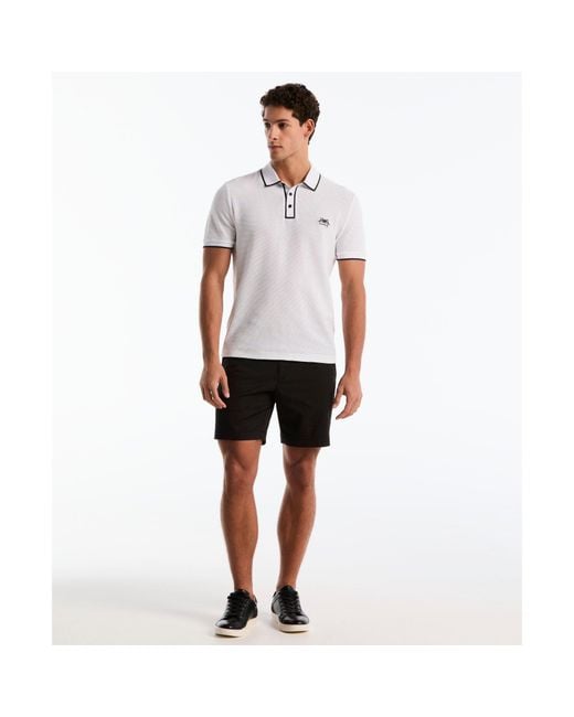 Original Penguin Earl Mesh Pride Polo Shirt In Bright White for men