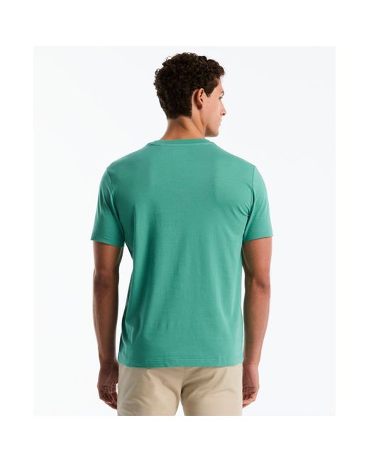 Original Penguin Embroidered Floral Graphic T-shirt In Beryl Green for men