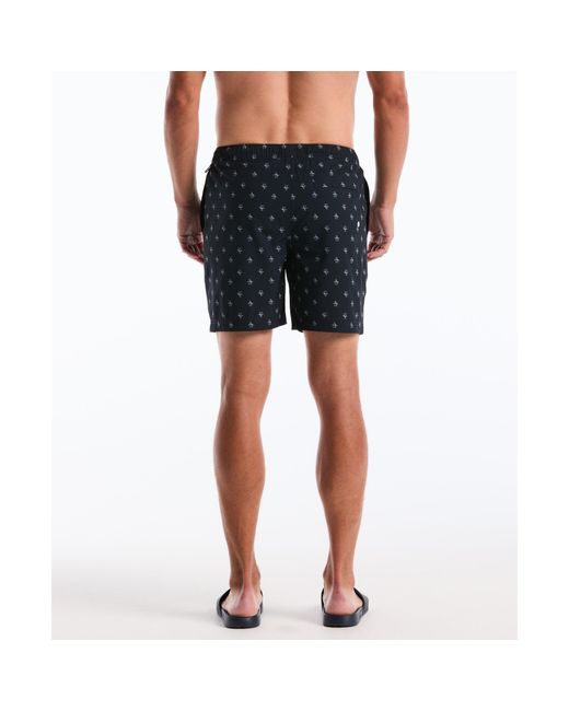 Original Penguin Multicolor Re-pete Swim Shorts In Dark Sapphire for men