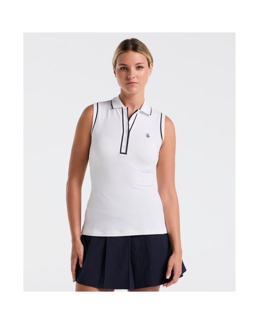 Original Penguin Women's Veronica Sleeveless Golf Polo In Bright White for men