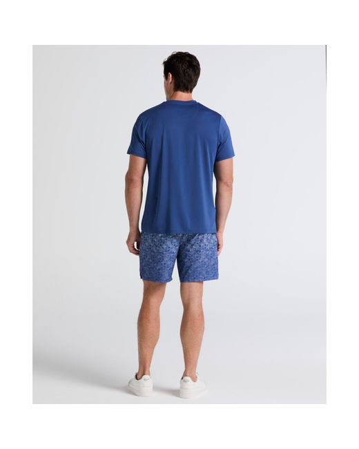 Original Penguin Blue Graphic Print Performance Tennis Shorts In True Navy for men