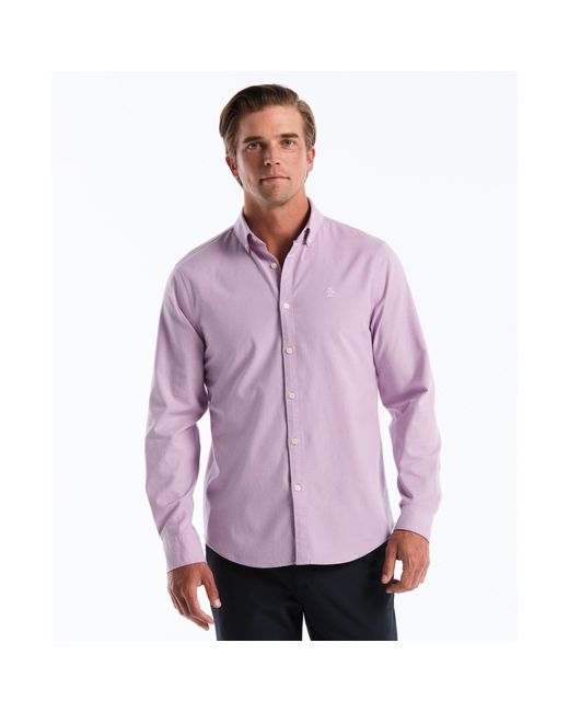 Original Penguin Purple Oxford Shirt In Lavendula for men