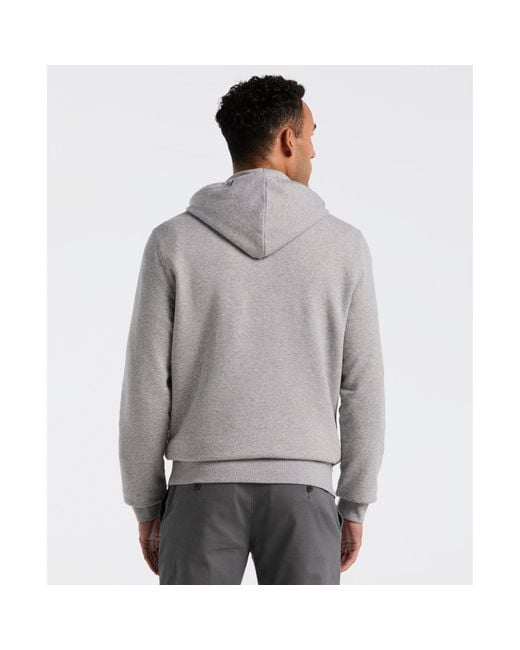 Original Penguin Gray Rain Heather Organic Fleece Hoodie for men