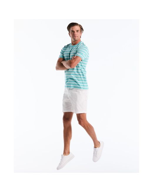 Original Penguin Blue Breton Striped T-shirt In Aquarelle for men