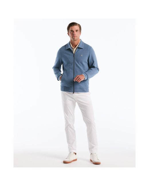 Original Penguin Piped Track Jacket In Copen Blue for men