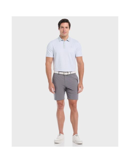 Original Penguin Geo Colour Block Golf Polo In Bright White for men