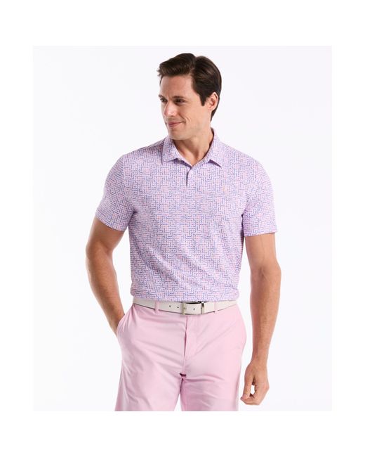 Original Penguin Purple Colour Theory Gingham Golf Polo In Pirouette for men