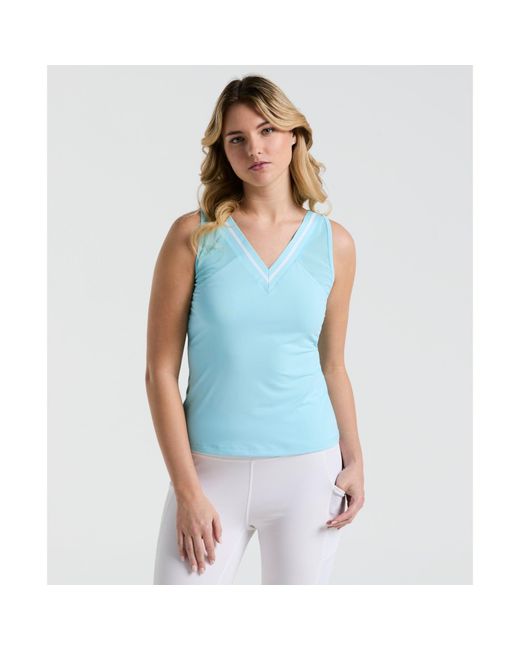 Original Penguin Blue Women's Tennis Colour Block Tank Top In Castaway for men