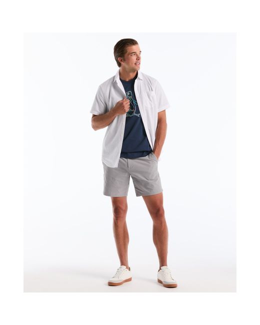 Original Penguin Blue Outline Pete Graphic T-shirt In Sargasso Sea for men