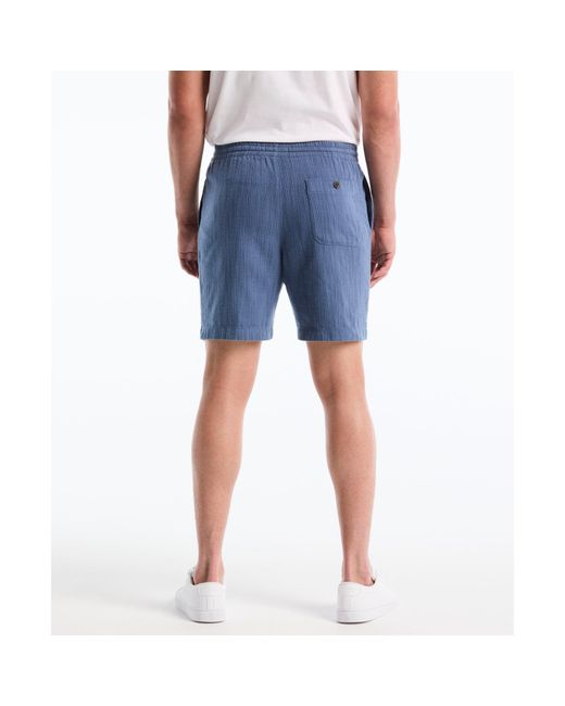 Original Penguin Blue Textured Dobby Shorts In Sargasso Sea for men
