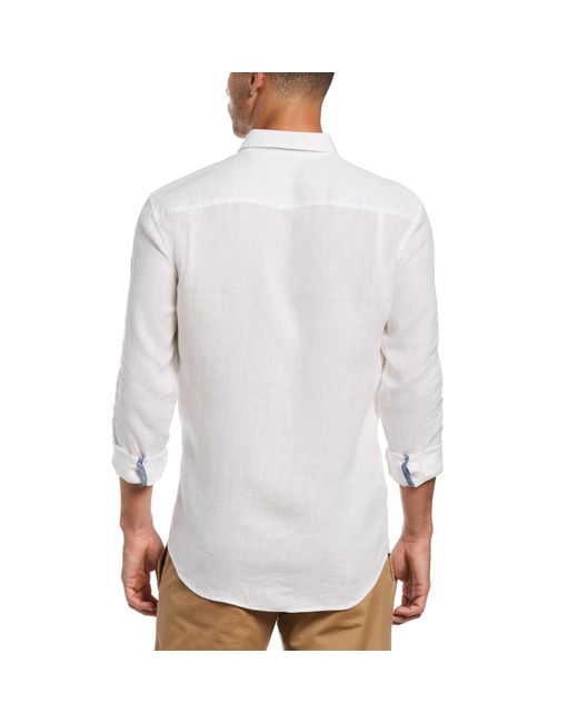 Original Penguin Washed Linen Shirt in 