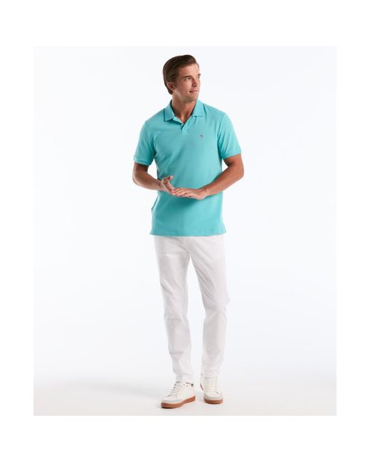 Original Penguin Blue Daddy Pique Polo Shirt In Aquarelle for men
