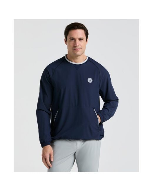 Original Penguin Blue Lightweight Ventilated Overhead Golf Jacket In Black Iris for men