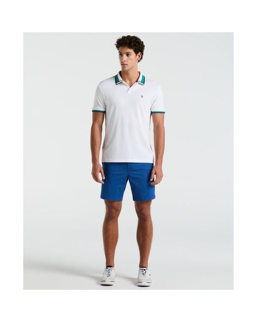 Original Penguin Chino Shorts In Blue Quartz for men