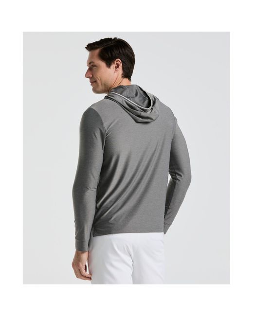 Original Penguin Gray Earl Performance Golf Hoodie In Quiet Grey Heather for men