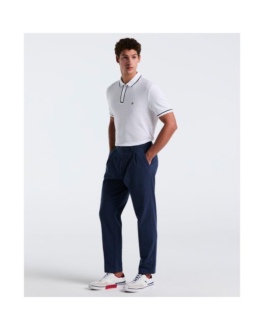 Original Penguin Icons Bentley Mesh Polo Shirt In Bright White for men