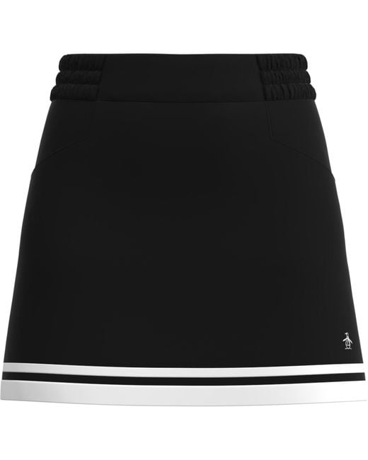 Original Penguin Black Women's Essential Colour Block Golf Skort In Caviar for men