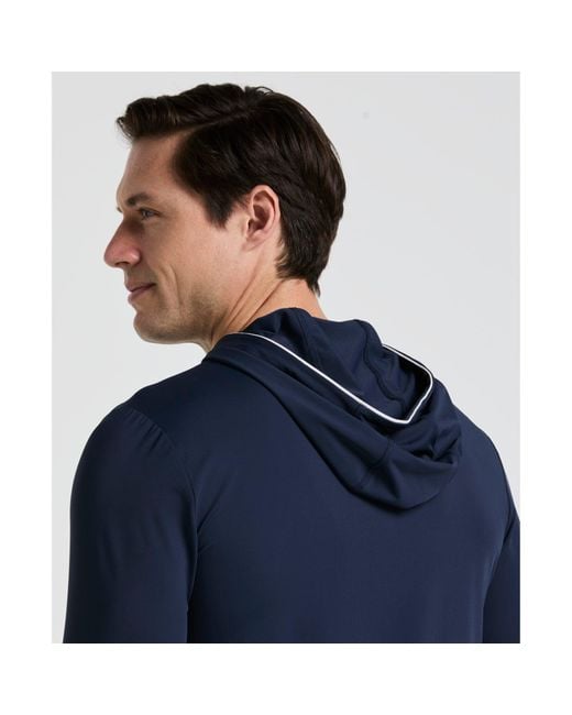 Original Penguin Blue Performance Earl Golf Hoodie In Black Iris for men