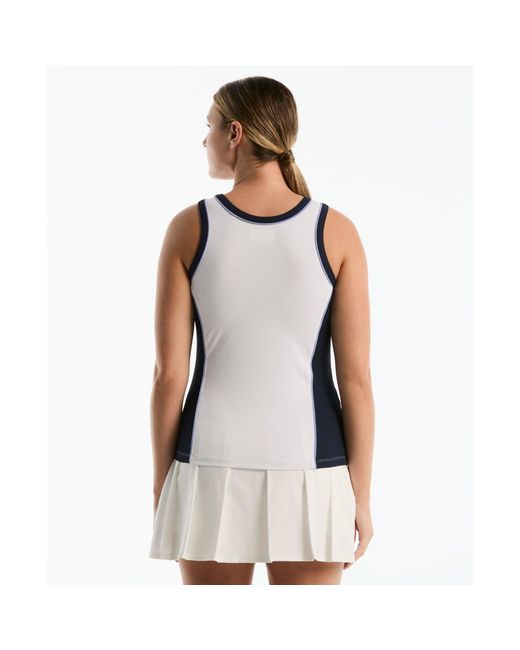 Original Penguin Women's Mixed Texture Square Neck Tennis Tank Top In Bright White for men