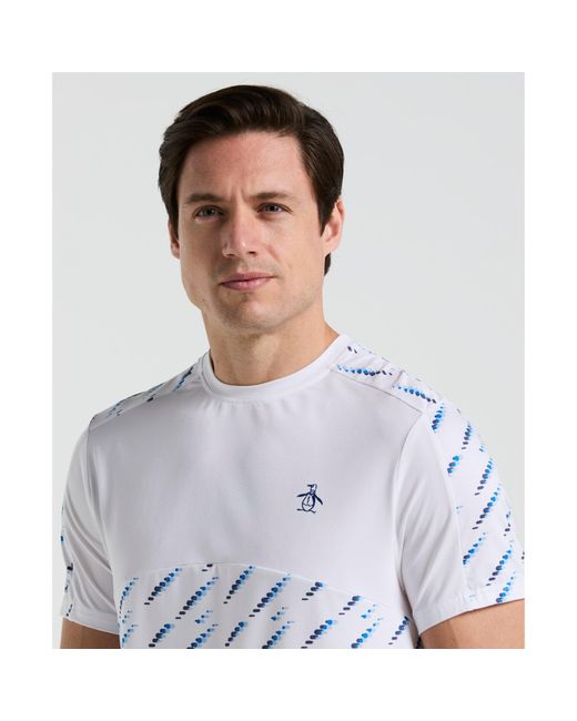 Original Penguin Performance Tennis Ball Block T-shirt In Bright White for men