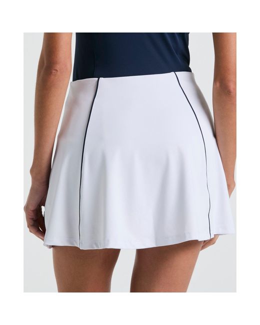 Original Penguin Blue Women's Colour Block Flounce Tennis Skort In Bright White for men