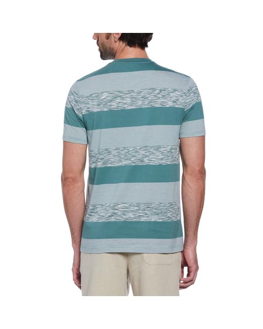 Original Penguin Blue Colour Block T-shirt In Sea Pine for men
