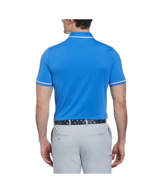 Original Penguin Blue Oversized Pete Tipped Short Sleeve Golf Polo Shirt In Nebulas for men