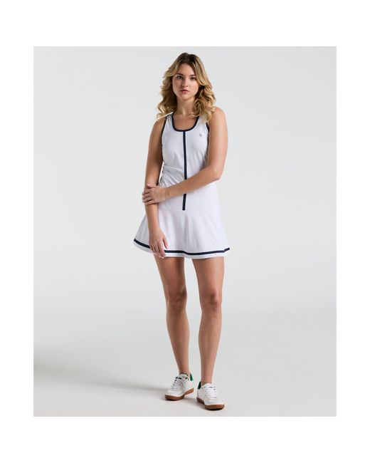 Original Penguin Blue Women's Colour Block Tennis Dress In Bright White for men