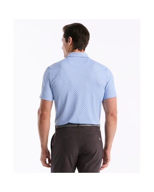 Original Penguin Birdseye View Golf Polo In Baby Blue Jay for men