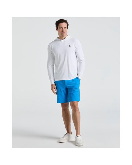 Original Penguin The Player 9" Golf Shorts In French Blue for men