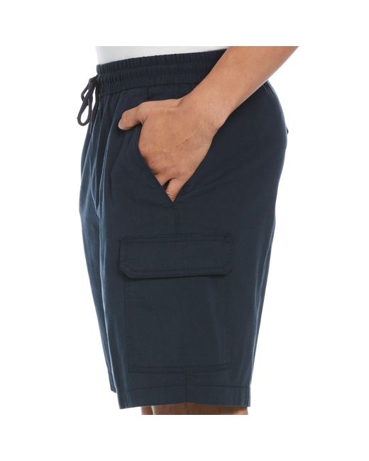 Original Penguin Blue Pull On 8" Cargo Shorts In Dark Sapphire for men