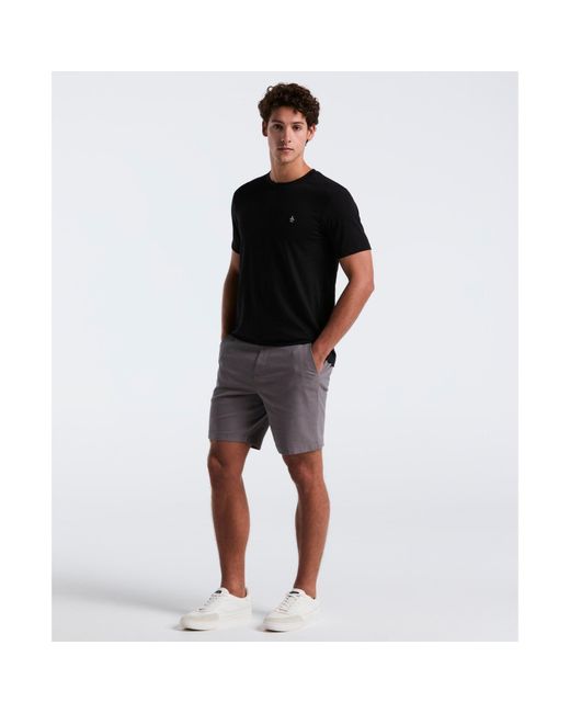 Original Penguin Black Penguin Embroidered Logo T-shirt for men