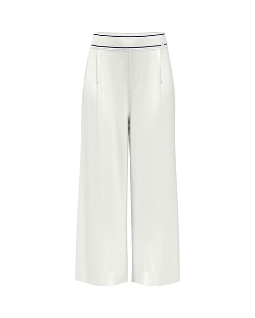 Original Penguin Blue Women's Relaxed Golf Trousers With Elastic Waistband In Bright White for men